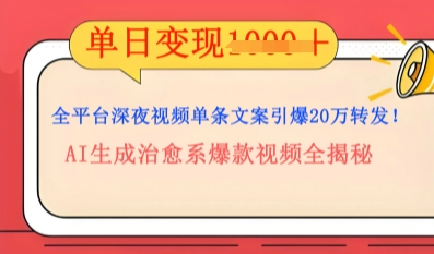全平台深夜文案新风口:DeepSeek生成百万播放量金句,治愈系内容涨粉速度快4倍-垣曜资源
