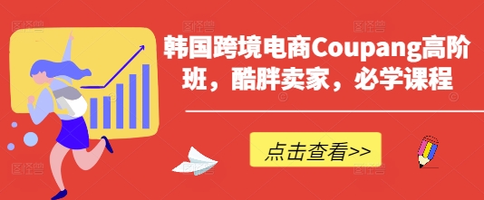 韩国跨境电商Coupang高阶班，酷胖卖家，必学课程-垣曜资源