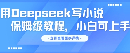 用Deepseek写小说,保姆级教程,小白可实操-垣曜资源